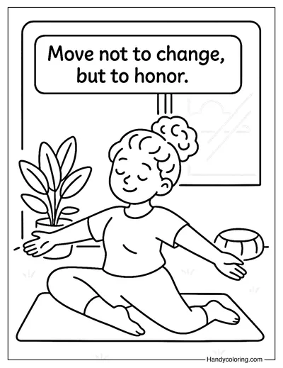 Move with Love Coloring Page