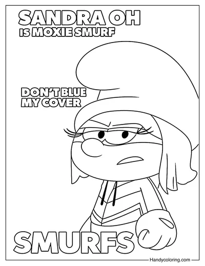 Moxie Smurf from Smurfs Movie Coloring Page