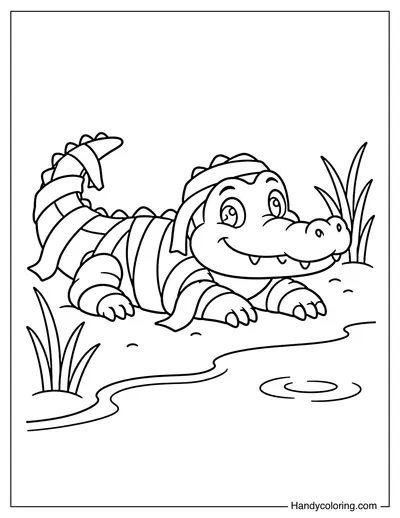 Mummy Crocodile by the Nile
