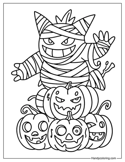 Mummy Gengar Coloring Page