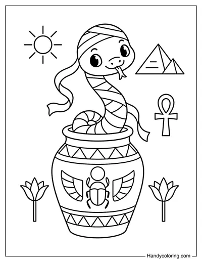 Mummy Snake Popping Out of a Jar
