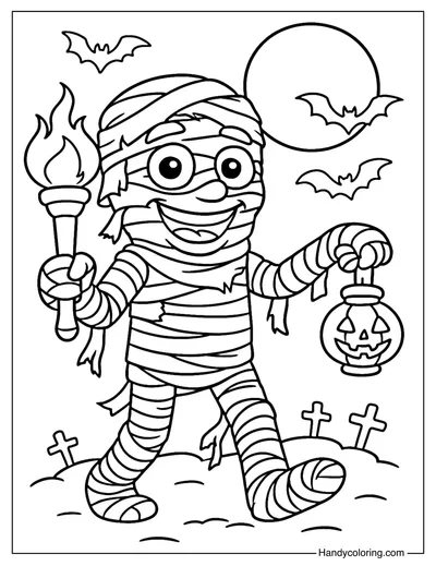 Mummy Tung Tung Tung Sahur Coloring Page