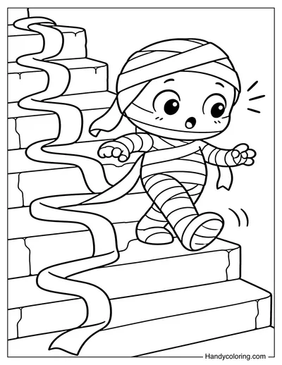Mummy Walking Down the Stairs
