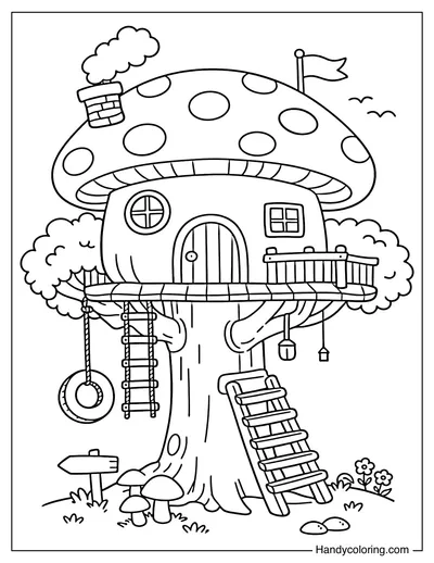 Mushroom Shape Treehouse