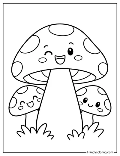 Mushrooms Playing Peekaboo