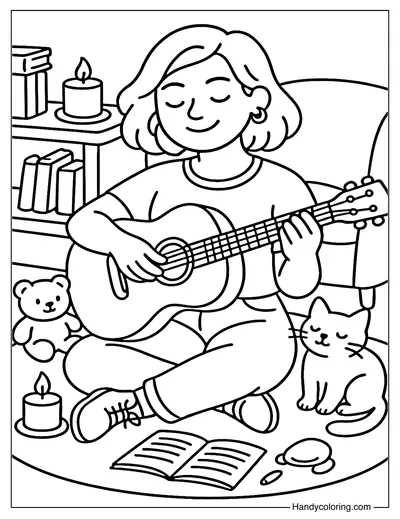 Music and Me Coloring Page