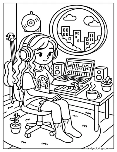 Music Haven Coloring Page