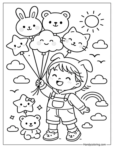 My Favorite Balloon Coloring Page