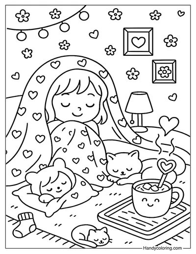 My Favorite Blanket Coloring Page