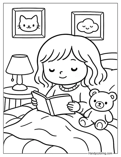 My Favorite Book Coloring Page