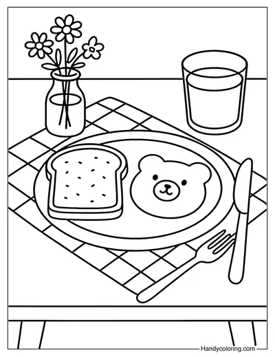 My Favorite Breakfast Coloring Page