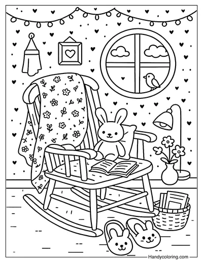 My Favorite Chair Coloring Page