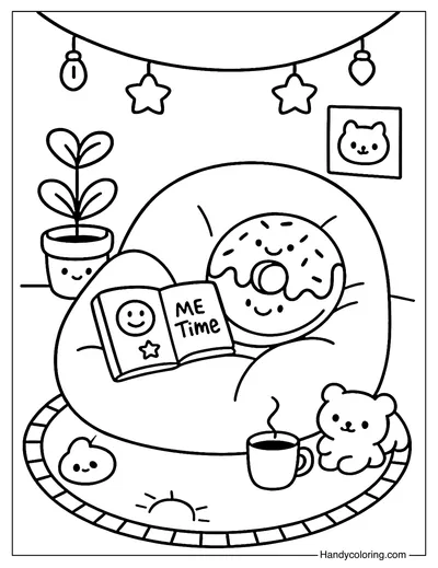 My Favorite Chill Corner Coloring Page
