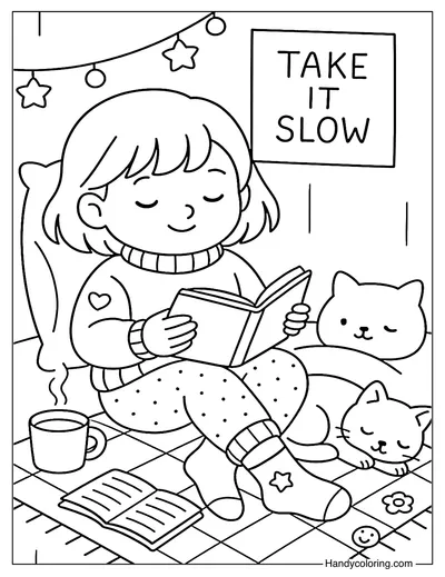 My Favorite Cozy Outfit Coloring Page