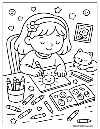 My Favorite Drawing Time Coloring Page