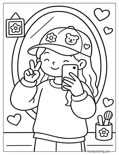 My Favorite Hat Coloring Page