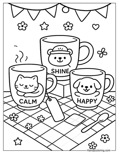 My Favorite Mug Coloring Page