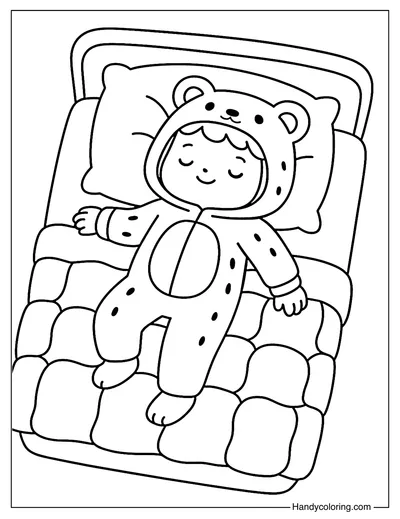 My Favorite Pajamas Coloring Page