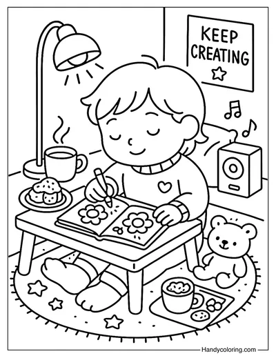 My Favorite Rainy Day Activities Coloring Page