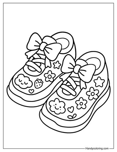 My Favorite Shoes Coloring Page