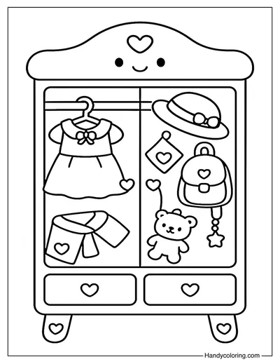 My Favorite Wardrobe Coloring Page