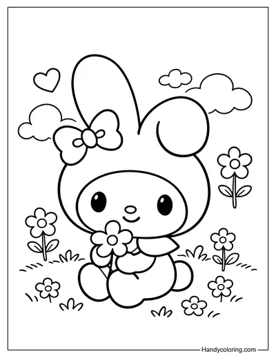 My Melody Coloring Page PDF Free