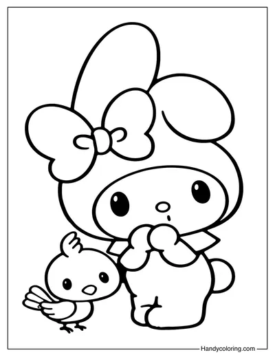 My Melody with Tori Coloring Page