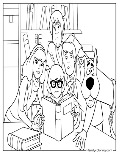 Mystery Inc. Reading a Mystery Book