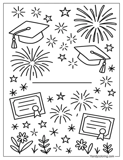 Name Graduation Coloring Page