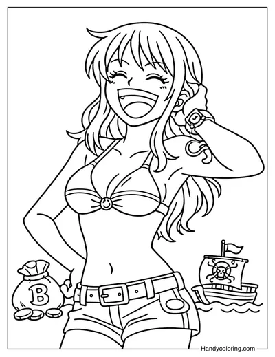 Nami Laughing Happily