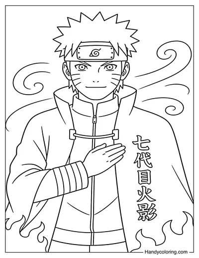 Naruto Wearing the Hokage Cloak