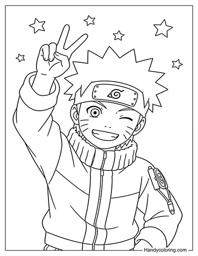Naruto Winking Playfully