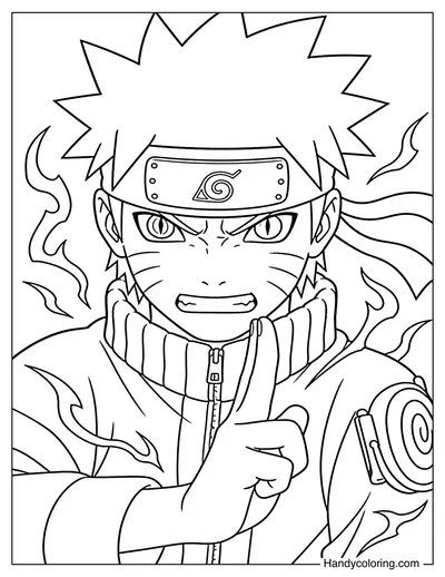 Naruto with Kurama Eyes
