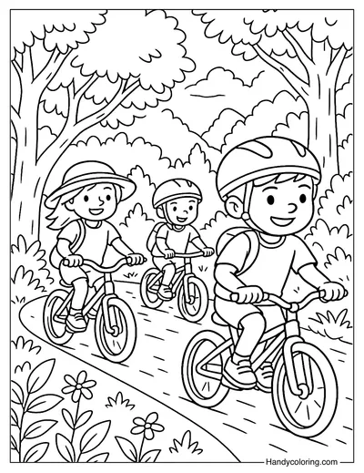 Nature Trail Bike Coloring Page