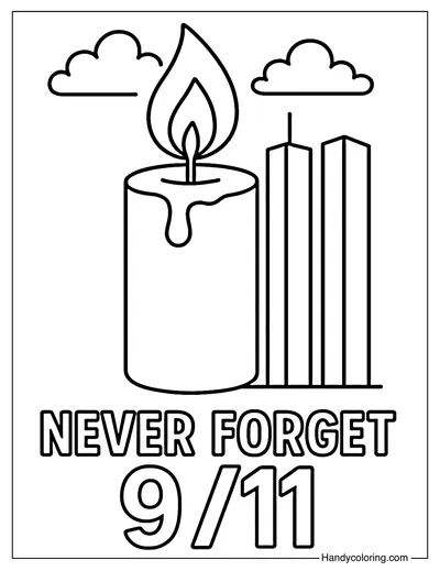 Never Forget Coloring Page