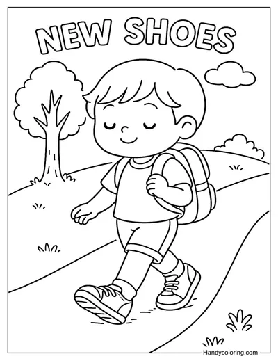 New Shoes Day Coloring Page