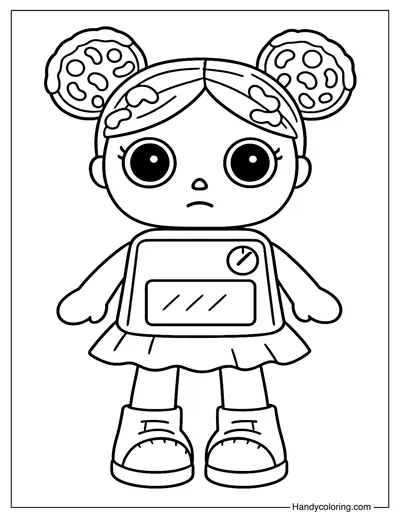 Nibble Nia Doll Coloring Page