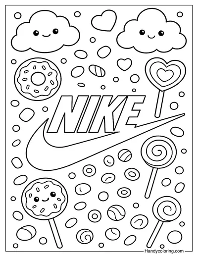 Nike Candyland Fantasy Coloring Page