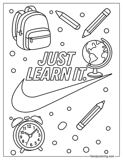 Nike School Spirit Coloring Page