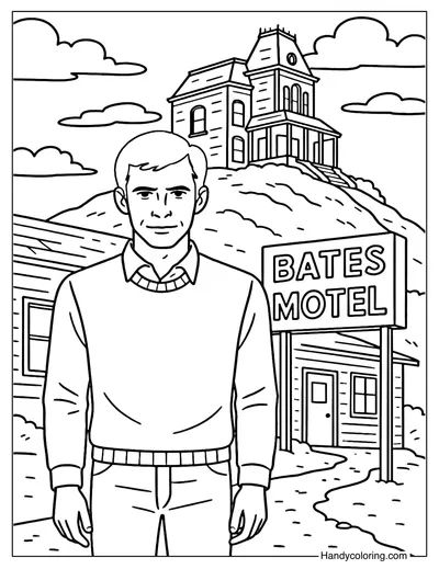 Norman Bates Coloring Sheet