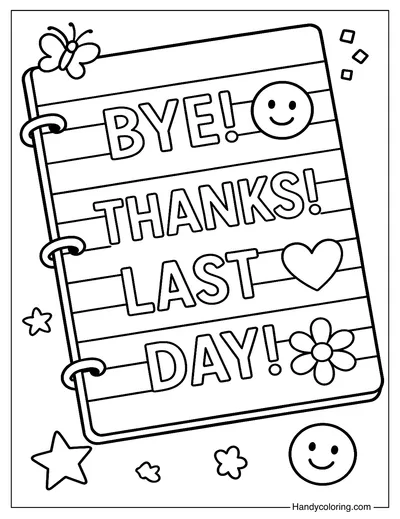 Notebook Doodles of Goodbye Page