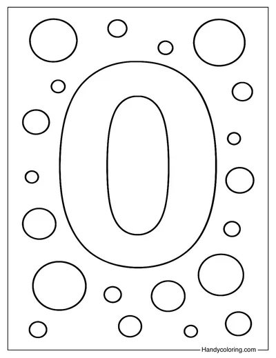 Number 0 Coloring Page