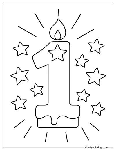 Number 1 Coloring Page