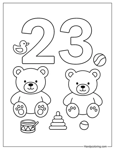 Number 23 Coloring Page
