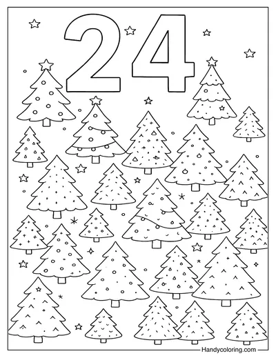 Number 24 Coloring Page