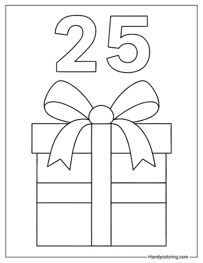 Number 25 Coloring Page