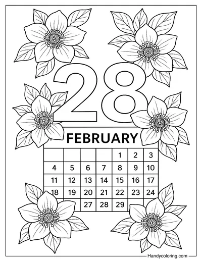 Number 28 Coloring Page