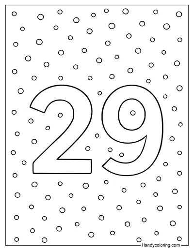 Number 29 Coloring Page