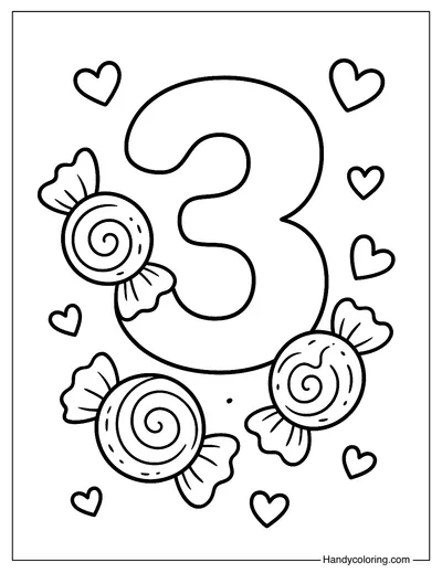 Number 3 Coloring Page