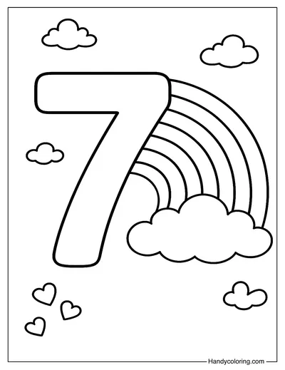 Number 7 Coloring Page